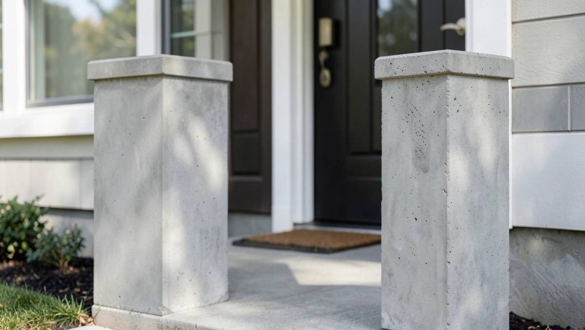 Filary przed domem wykończenie