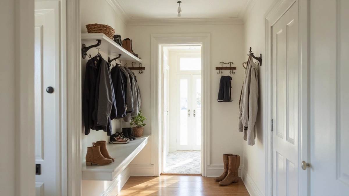 Pomysł na ściany w małym przedpokoju