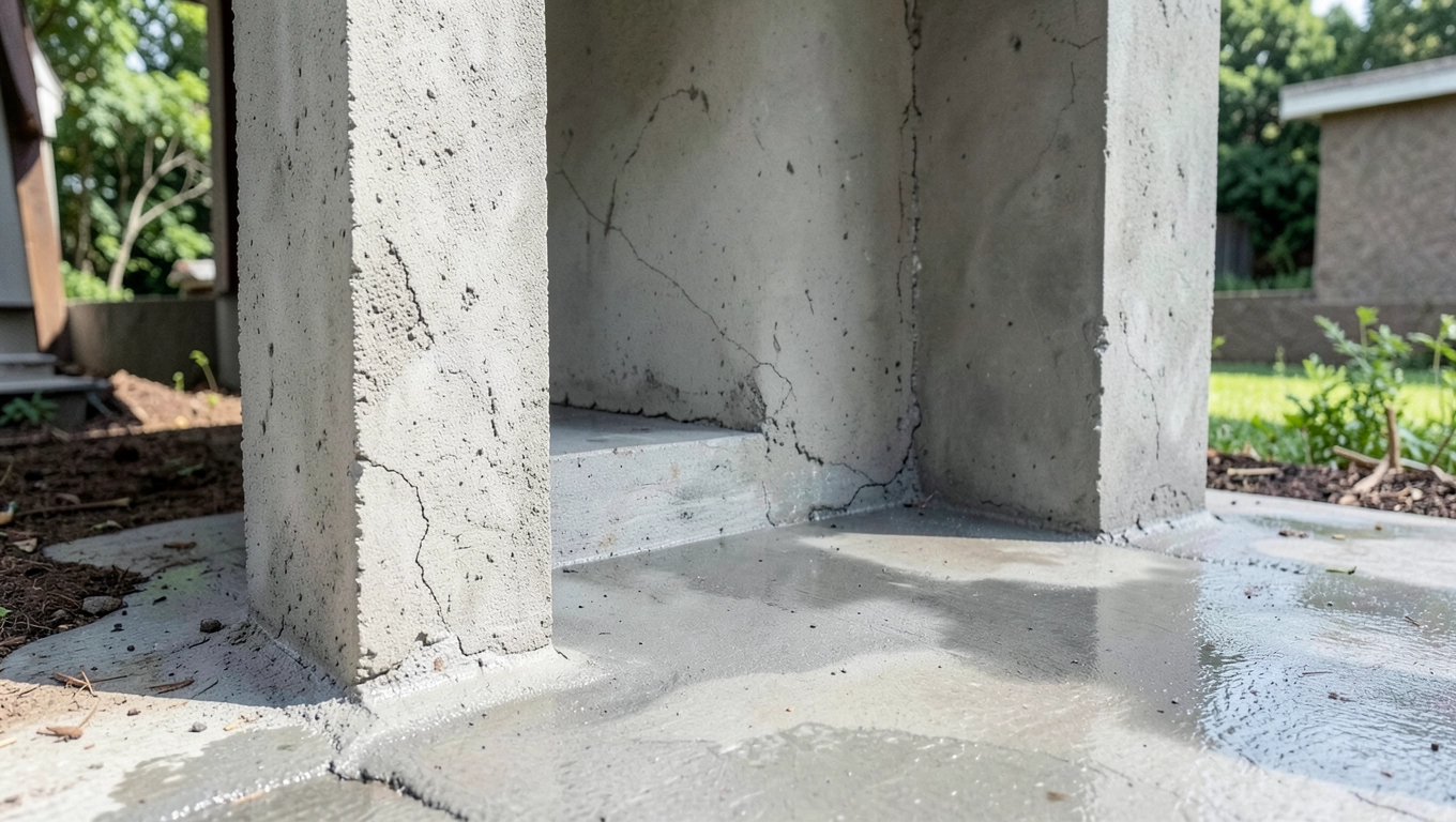 Przygotowanie filarów przed domem do wykończenia