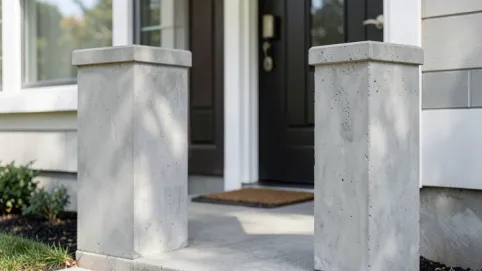 Filary przed domem wykończenie