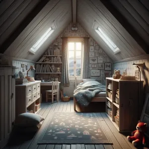 Mały Pokój Dziecięcy Na Poddaszu