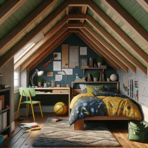 Pokój Dziecięcy Na Poddaszu Dla Chłopca