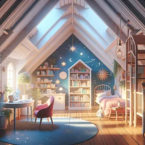 Pokój Dziecięcy Na Poddaszu Dla Dziewczynki