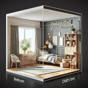 Sypialnia I Pokój Dziecka W Jednym