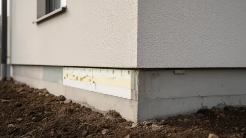 Wykończenie elewacji przy gruncie