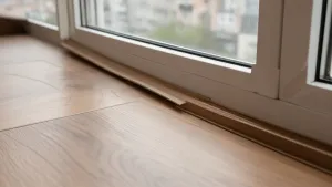 wykończenie paneli pod oknem balkonowym