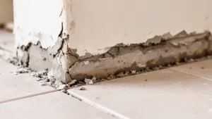 Wykończenie płytek podłogowych przy ścianie