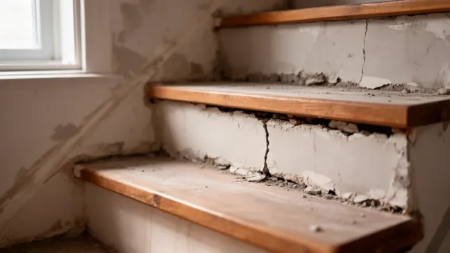 Wykończenie schodów przy ścianie