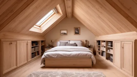 wykończenie skosów na poddaszu